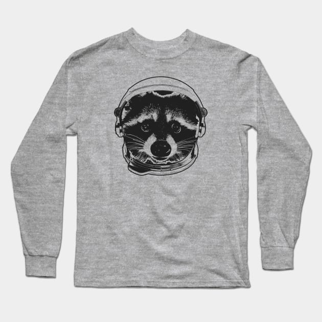 Astronaut Raccoon Long Sleeve T-Shirt by dankdesigns